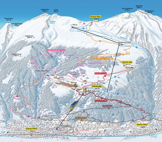 Schatzalp Davos Winter Trail Map