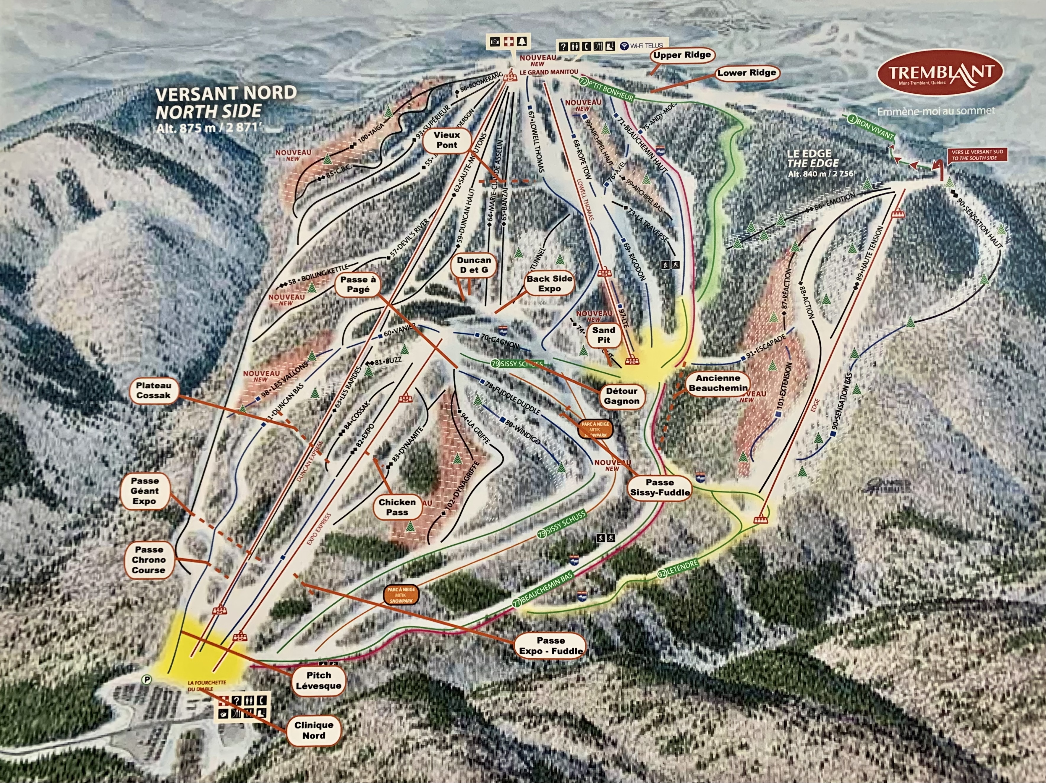 Tremblant points of interest map 2 north