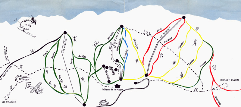 Piste map in 1964.