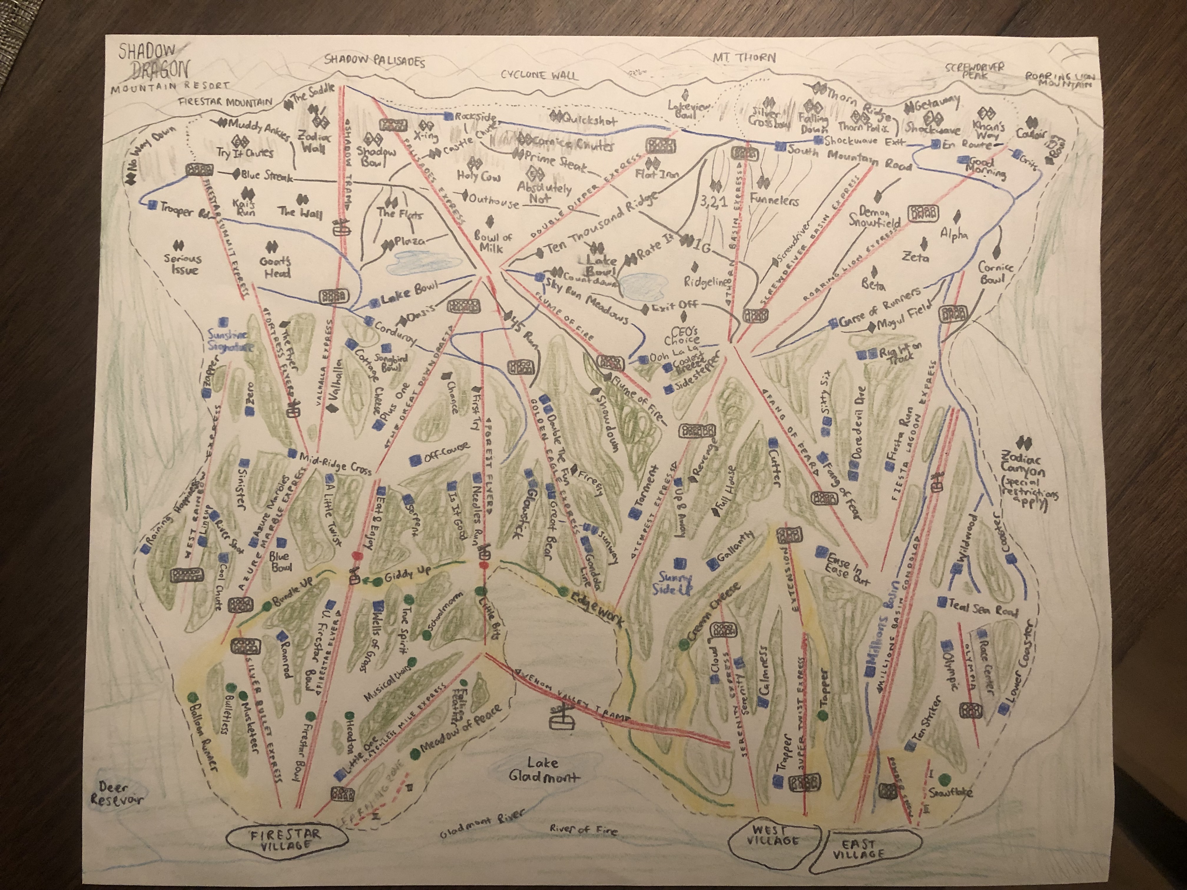 Winter trail map 2021-22. Hand-drawn, loosely inspired by Great Basin Peaks drawn by nquinn.