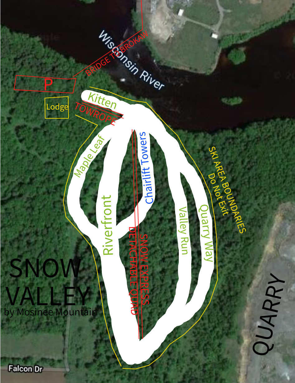 Ski Snow Valley! Owned by Mosinee Mountain.