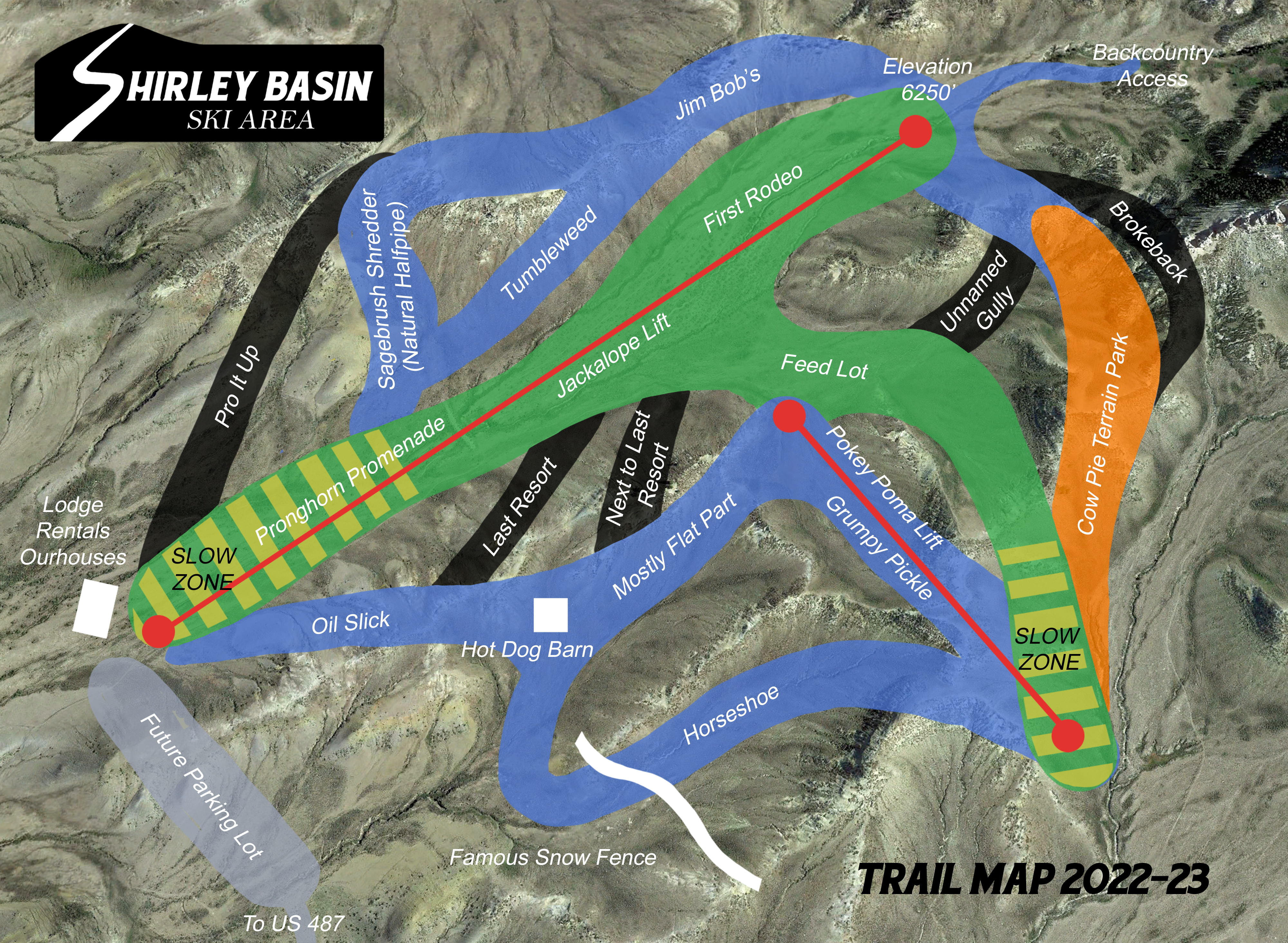 Shirley Basin Ski Area Trail Map
