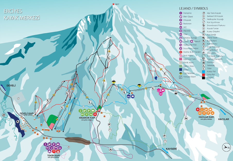 Erciyes Ski Map 2012