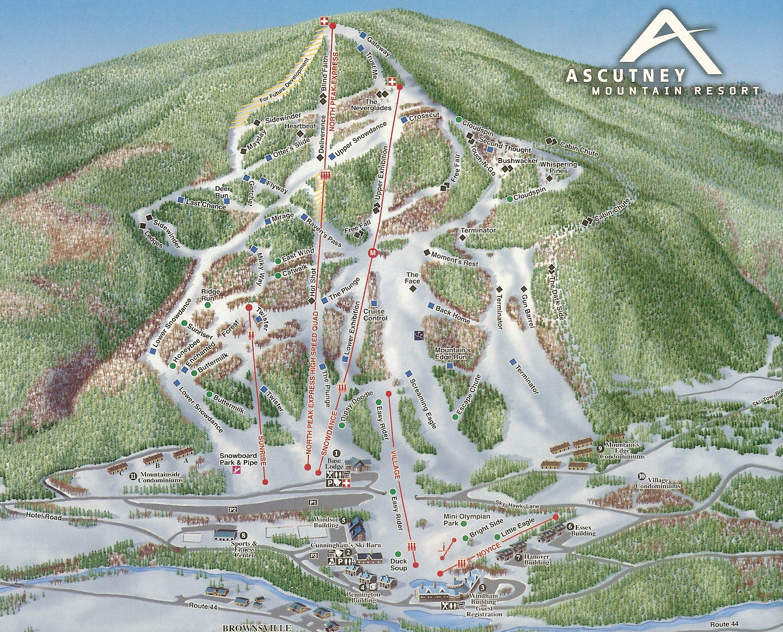Ascutney Mountain Magazine Trail Map