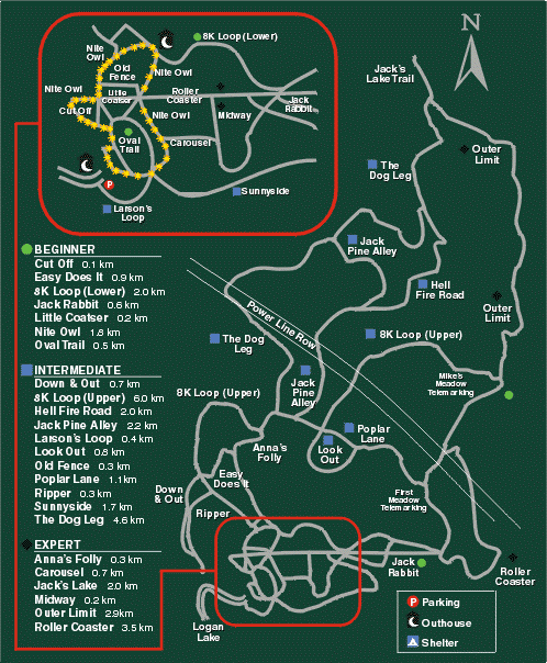 Logan Lake Lodge Trail Map