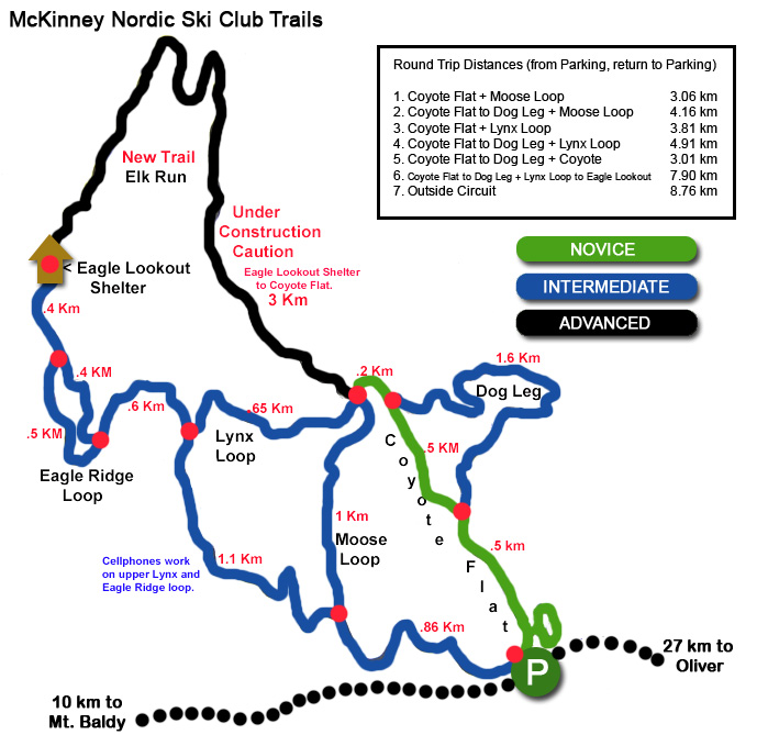 McKinney Nordic Ski Club Trail Map