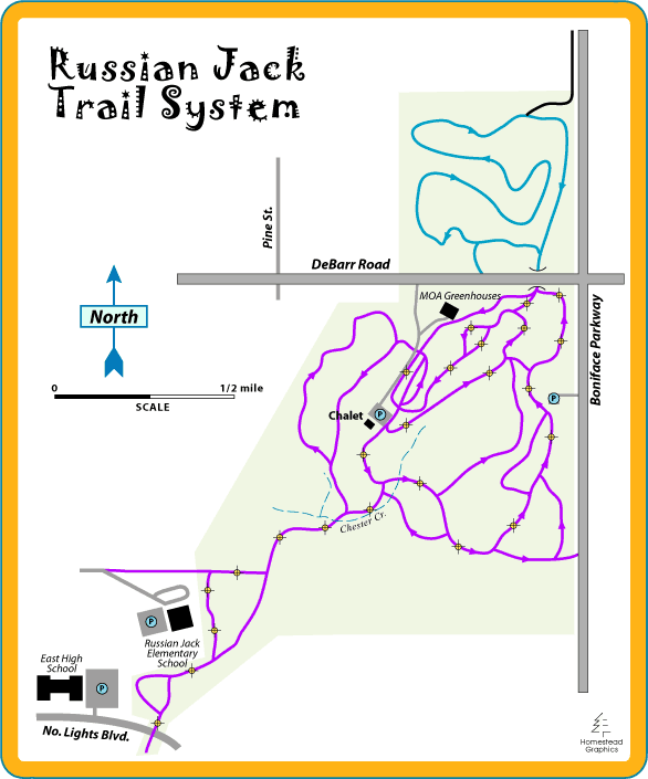 Russian Jack Ski Trail Map