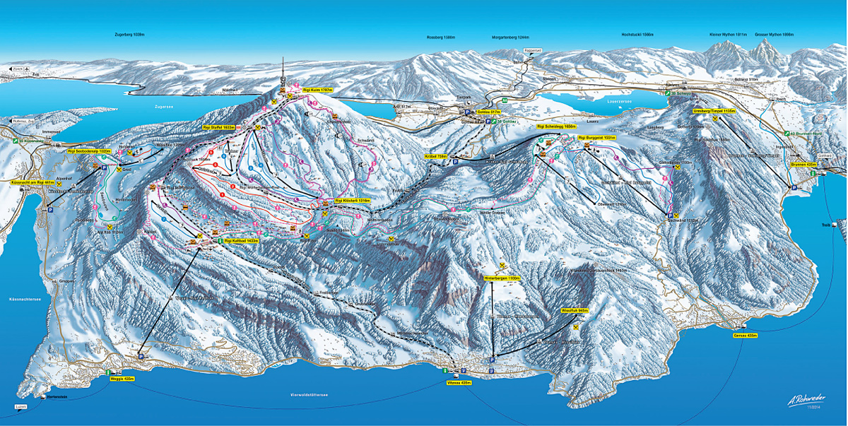 Rigi Ski Trail Map