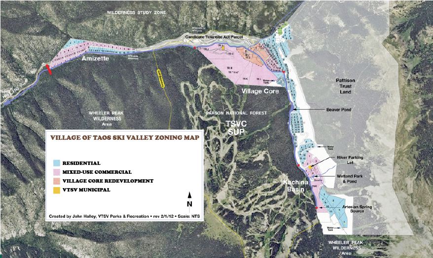 village zoning plan for Taos ski valley