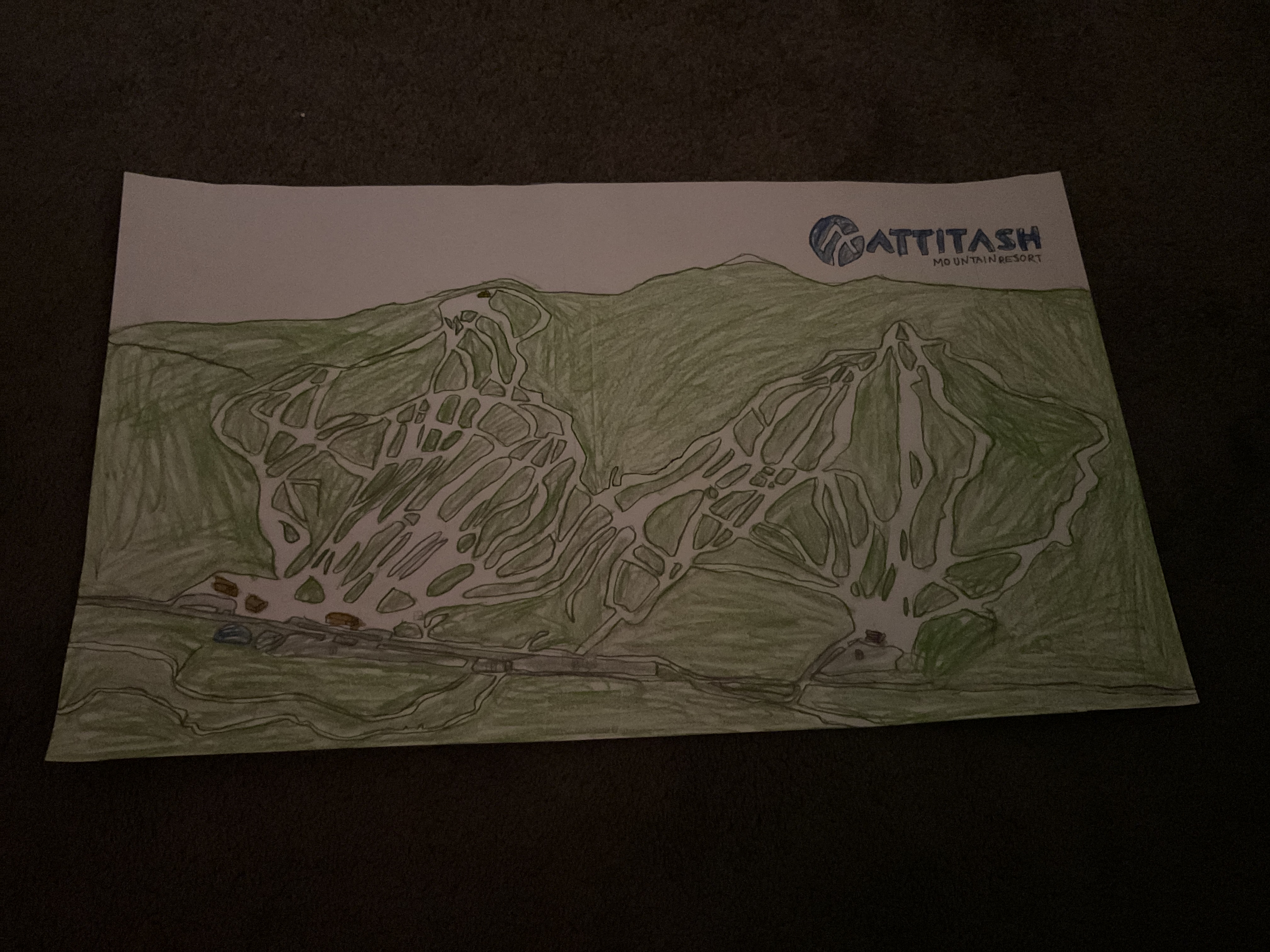Traced map of attitash drawn & added by Mrdiamond