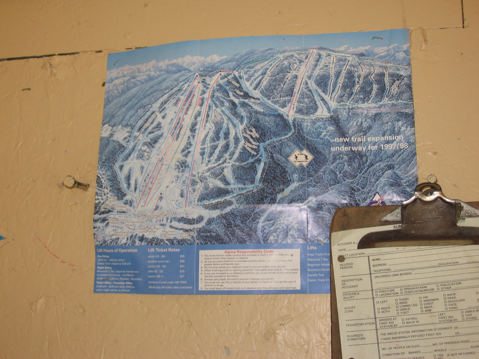 1996-97 Kimberley Downhill Map