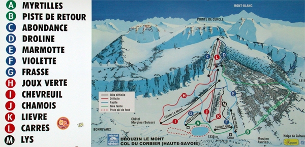 Piste map at time of closure in 2012.