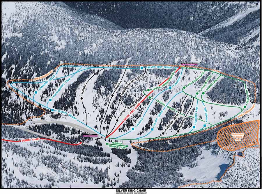 2003-08 Whitewater Silver King Downhill Map