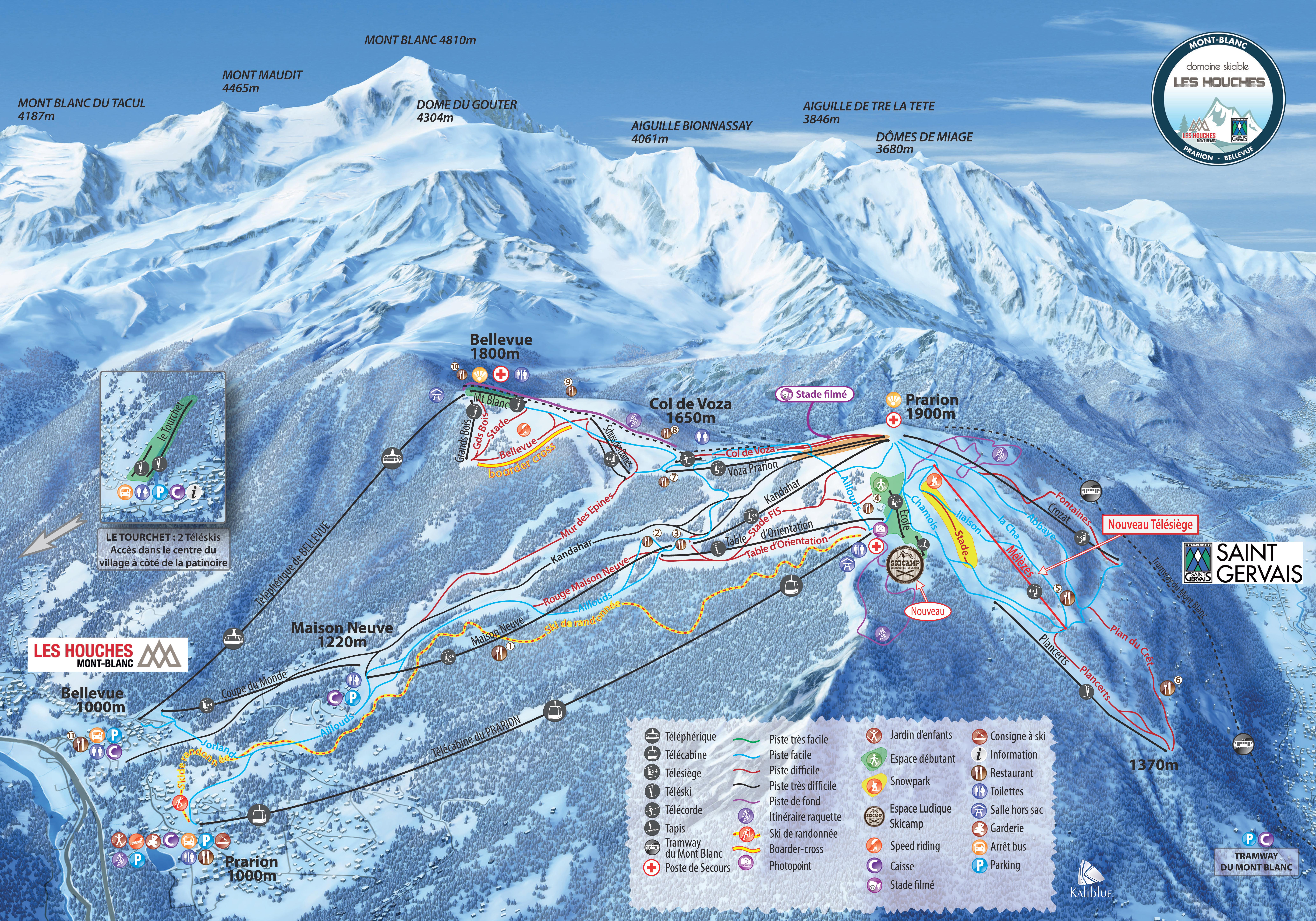 Les houches ski area for 2015/2016 season.